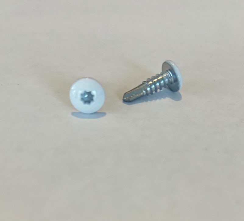 45 White #12 x 3/4" Cargo Utility RV Toy Trailer Exterior Self Tapping Screws - Image 2