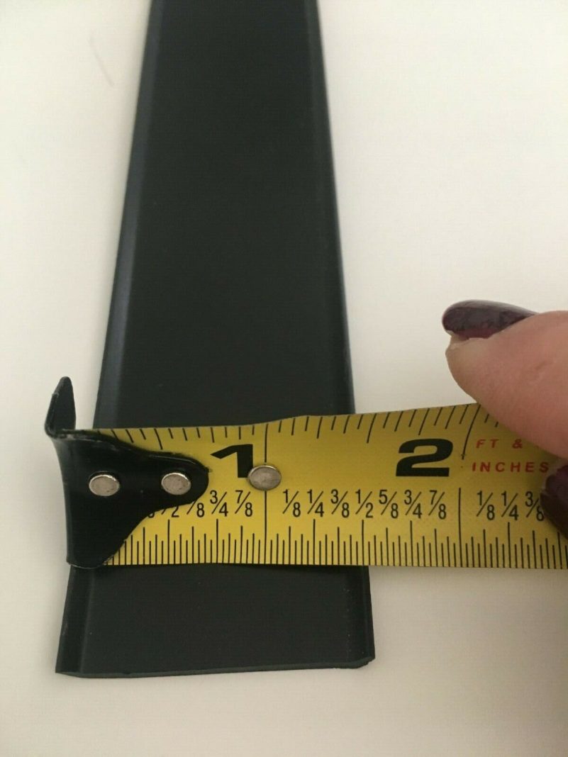 SAMPLE of 1 1/2" BLACK Vinyl Insert 1/16" Thick Trim Flexible RV Screw Cover