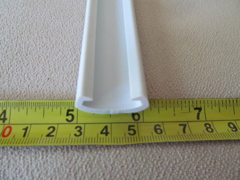 1" Wide White RV Boat Camper Vinyl Trim Molding Flexible Screw Cover - Image 4