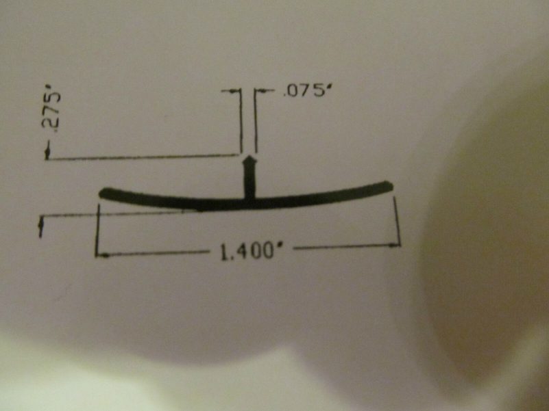 Samples 1 3/8" Plastic Ceiling Sidewall Batten Trim Clear Retainer RV Bus Van - Image 2