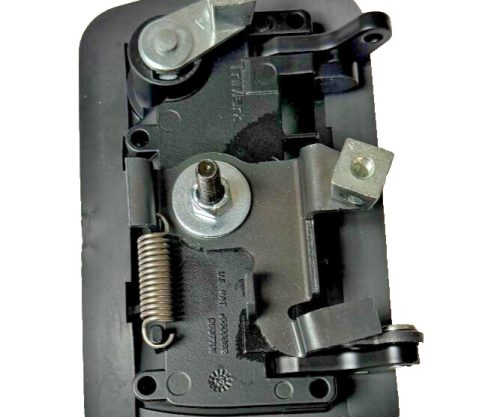TriMark RV Door Lock 22668-01 Black Paddle Handle 2 Keys Utility Vehicles Van