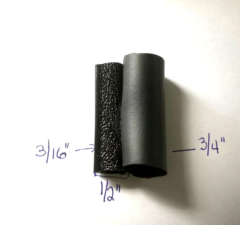 Black Rubber Edge Trim Seal Lock 3/16"x1/2" x 3/4" Bulb C Side Door Golf Cart RV - Image 2