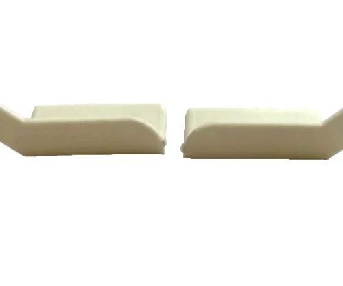 1 Right & Left White Plastic End Piece for Belt Rail Hinge White 164852