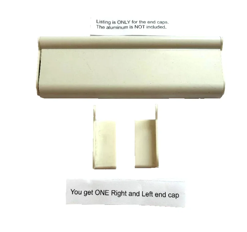 1 Right & Left White Plastic End Piece for Belt Rail Hinge White 164852 - Image 4